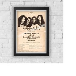 Van Halen Print Vintage Advert Green Vintage Style Magazine Retro Print- Home Deco Poster A3