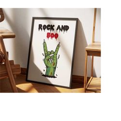 Rock and Boo Quotes Print | Funny Halloween Wall Art | Minimalist Halloween Decor
