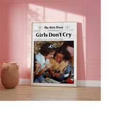 Trendy Girls Don't Cry Print | Inspirational Quote Wall Art | Dorm Decor