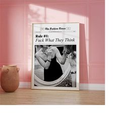 Trendy 'Fuck What They Think' Print | Inspirational Quote Wall Art | Dorm Decor
