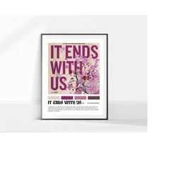 It ends with us | Colleen hoover book | aesthetic book poster | minimalist book poster| Tiktok books| booktok|romance bo