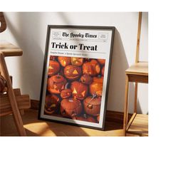 Trick or Treat Poster | Halloween Wall Art