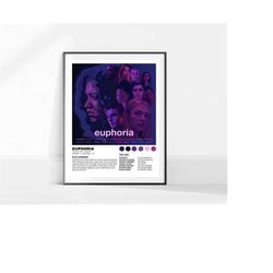 Euphoria Tv Show Poster / Euphoria Sitcom Poster / Movie Poster / Poster Print / Wall Art / Home Decor / TV Posters / Po