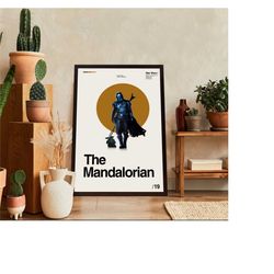 The Mandalorian Movie Poster, Vintage Poster, Minimalist Art, Midcentury Art, Home Art, Album Cover Poster, Poster Print