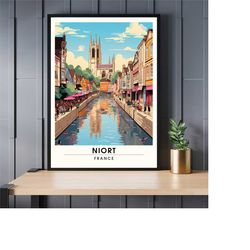 Poster Niort, France | travel print Niort, France