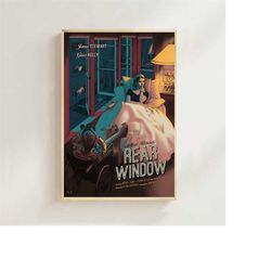 Rear Window (1954)- Movie  Poster (Regular Style) Art Prints,Home Decor, Art Poster for Gift