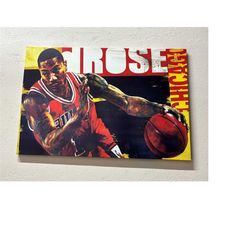 Derrick Rose, Derrick Rose Wall Art, Derrick Rose Poster, Basketball Wall Art, Basketball Canvas, Sports Wall Art, Sport