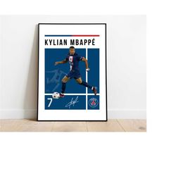 Kylian Mbapp Poster, Mbapp Football Art, Mbapp French Soccer, Mbapp Wall Art, French Soccer Poster, Mbapp Digital Poster