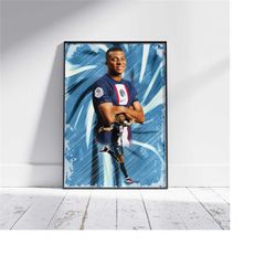 Mbappe PSG Poster / Football Poster / Football Print / A2,A4, A3 / Picture / Poster Gift / Soccer Poster / Mbappe Art