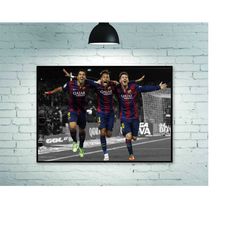 Lionel Messi Poster, Luis Surez Poster, Neymar Jr Poster, Football Poster, room decoration Home Decoration Frameless