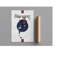 Kylian Mbappe Poster, Minimalist Poster, Sports Poster, Wall Art, Wall Decor, Premium Matte Vertical Posters, 4K Quality