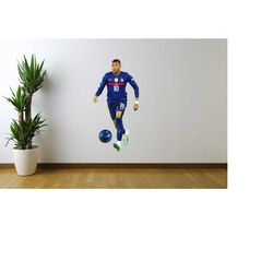 kylian mbapp, france, soccer, futbol fathead style wall decal sticker