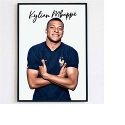Mbappe Poster Instant Download Kylian Mbappe World Cup Wall art Decor Mbappe France Poster Birthday Gift Psg Fan Gift Pr