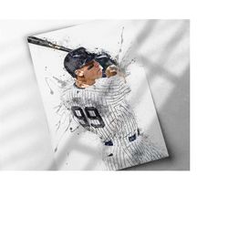 Aaron Judge Poster, New York Yankees Poster - Canvas Print, Framed Art Print, Baseball Poster, Kids Decor, Man Cave Gift