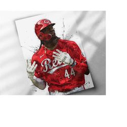 Elly De La Cruz Poster, Cincinnati Reds Poster - Canvas Print, Framed Print, Baseball Poster, Kids Decor, Man Cave Gift,