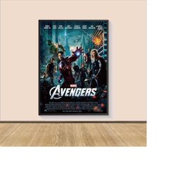 Avengers Movie Poster Print, Canvas Wall Art, Room Decor, Movie Art, Gifts for Him/Her, Wall Art Print, Vintage Film Art