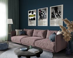 ASAP Rocky Poster Set of 3, Flacko, Testing, AtLongLastASAP, LongLiveASAP Printable Wall Art, Gift for Girlfriend, Album