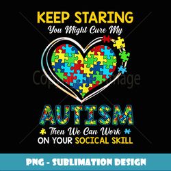 Keep Staring You Might Cure My Autism - Puzzle Tank Top - Aesthetic Sublimation Digital File