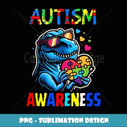 Autism Awareness Dino Autistic Toddler Boys Cute Dinosaur Tank Top - Exclusive Sublimation Digital File