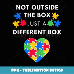 Autism Support and Awareness Different Box for Autistic Kid Tank Top - PNG Transparent Digital Download File for Sublima
