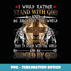 I Would Rather Stand With God Knight Templar Tank Top - Sublimation-Ready PNG File