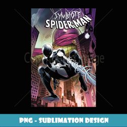 Marvel Symbiote SpiderMan Versus Mysterio Comic Book Cover - Vintage Sublimation PNG Download