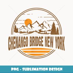 Vintage Chenango Bridge New York Mountain Hiking Print - Unique Sublimation PNG Download