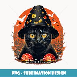 cute cottagecore aesthetic cat mushroom hat cottage - artistic sublimation digital file