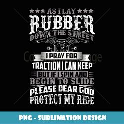 Funny Rubber Down The Street Motorcycle Rider - PNG Transparent Sublimation Design