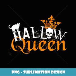 Fun HALLOWQueen Halloween T Cat Skull Queen Crown - Sublimation-Ready PNG File