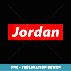 jordan gift red box logo personalized name gift for jordan - png transparent sublimation design