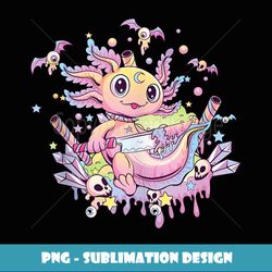 Pastel Goth Cute Creepy Axolotl Gothic Kawaii Menhera Wiccan - Exclusive PNG Sublimation Download
