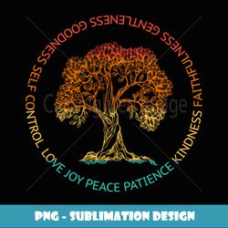 Classic Vintage Fruit Of The Spirit Bible Verse Tree Of Life - PNG Sublimation Digital Download