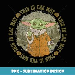 Star Wars The Mandalorian Earth Day Grogu Conservation Way - Vintage Sublimation PNG Download