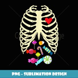XRay Skeleton Candy Halloween Rib Cage Costume Gift - High-Quality PNG Sublimation Download
