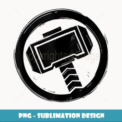 Marvel Thor Woodcut Hammer Logo - Sublimation-Ready PNG File