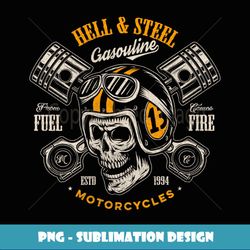 Hell And Steel Biker Skull Motorcycle Men's - Exclusive PNG Sublimation Download