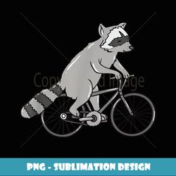 funny raccoon cycling bmx bike cyclist mountain biker gift - sublimation-ready png file