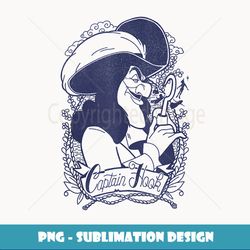 disney peter pan captain hook outline portrait - high-quality png sublimation download