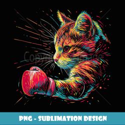 funny boxing cat player women men kids - special edition sublimation png file