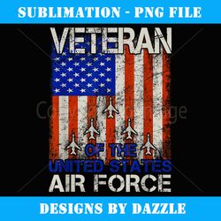 Veteran of the United States Air Force USAF Retro US Flag - Modern Sublimation PNG File