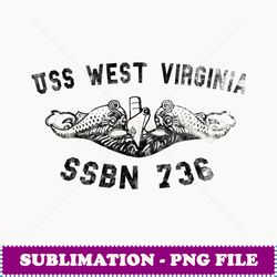USS West Virginia SSBN 736 Submarine Badge Vintage - Aesthetic Sublimation Digital File