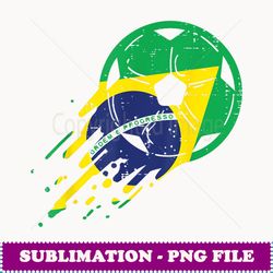 Brazil Flag Brazilian Soccer Football Fan Men Women Kids - PNG Transparent Sublimation Design