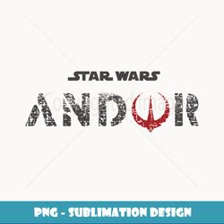 Star Wars Andor Distressed Text Logo - High-Resolution PNG Sublimation File