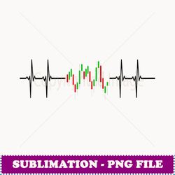 Trading Chart Pulse Heartrate I Candlestick Bull Bear - Aesthetic Sublimation Digital File