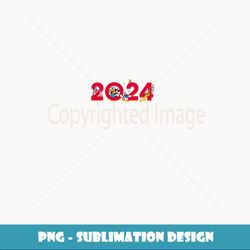 Disney Characters Mickey & More Cheers to the New Year 2024 - Creative Sublimation PNG Download