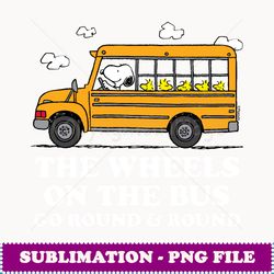 Peanuts Wheels On The Bus Back To School - PNG Transparent Sublimation Design