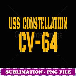 uss constellation cv64 aircraft carrier veterans front&back - signature sublimation png file