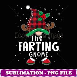The farting Gnome Matching Family Christmas Pajama Buffalo - PNG Sublimation Digital Download