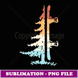 Snowboard retro tree - PNG Sublimation Digital Download